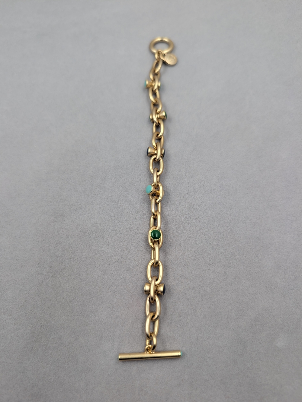 Spartina 449 Gold Tone Multi-Color Enamel Accent Toggle Link Bracelet m105 - Picture 6 of 9